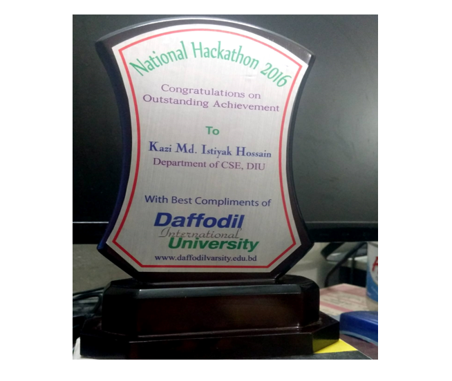 national-hackathon-award-daffodil-international-university-istiyak-hossain